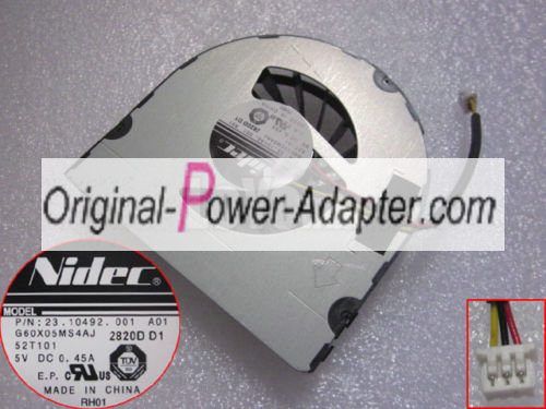 New Dell INSPIRON 14vr N4050 fan 5V 0.45A G60X05MS4AJ 3wire